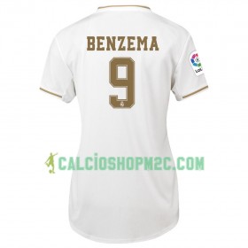 Real Madrid Karim Benzema 9 Donna Maglia Prima 2019/2020 Manica Corta